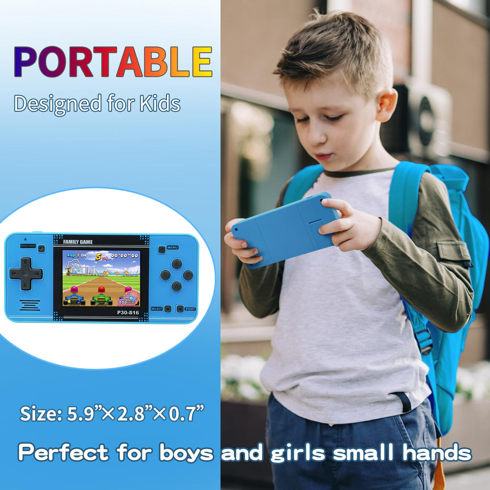 WELLST-G handheld game blue battery icon highlights rechargeable power for extended play outdoors.