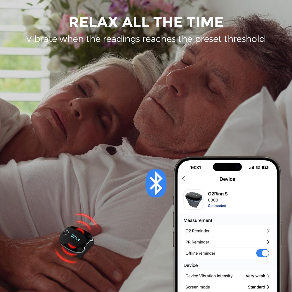 Wellue O2Ring-S app sync enables easy data access on PC and mobile.