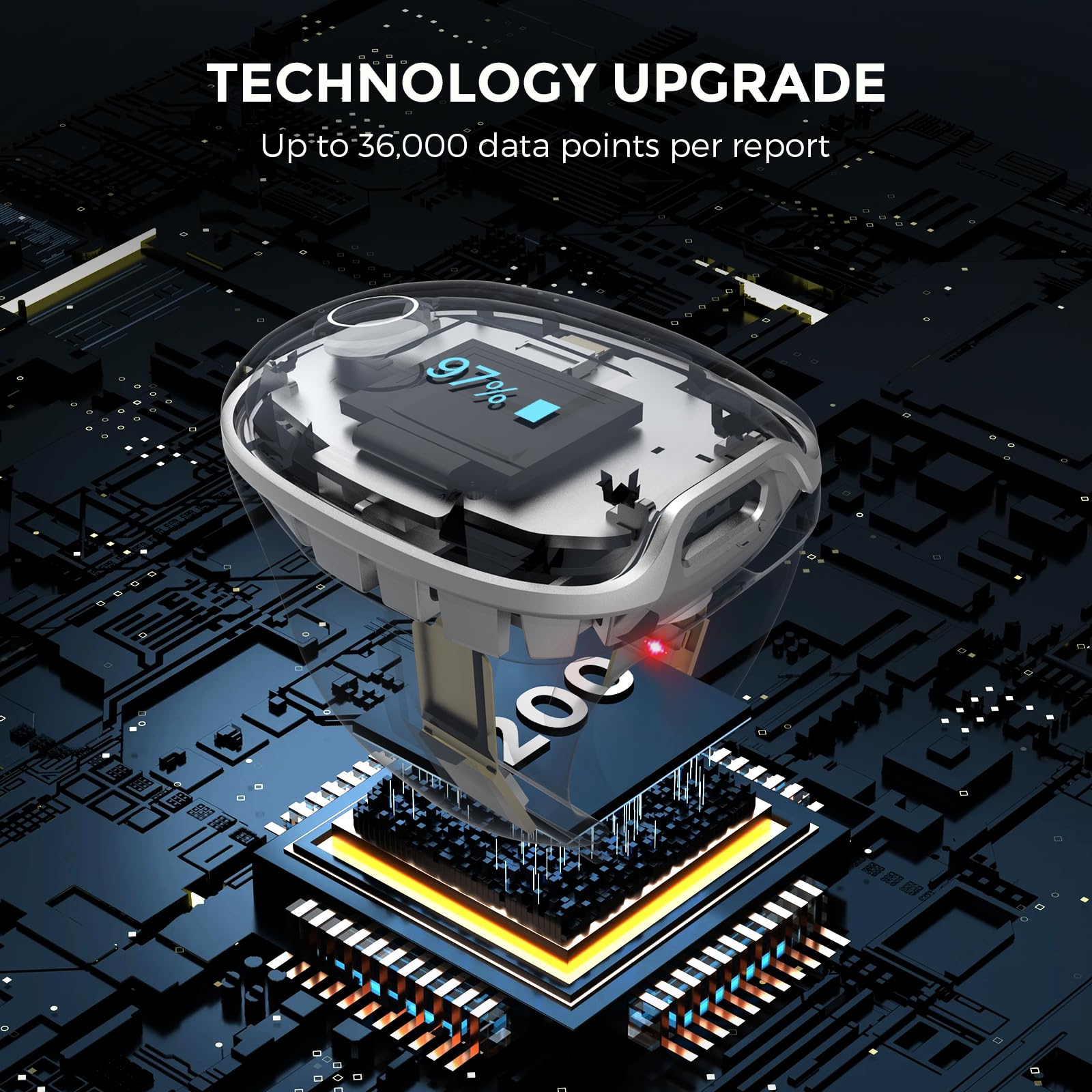 Wellue O2Ring-S wearable monitor on the finger with a secure, comfortable fit.