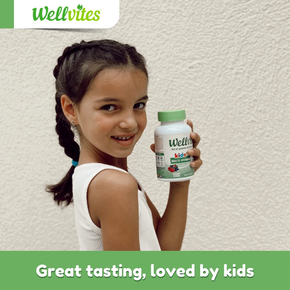 Ingredients panel on Wellvites gummies highlighting vegan, gelatin-free composition