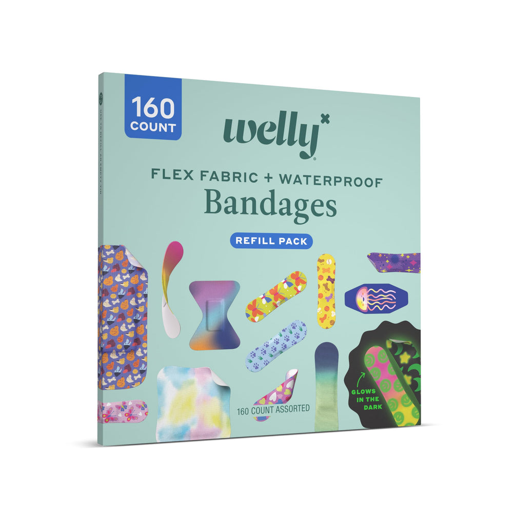 Welly sealed packaging keeps bandages sterile and easy to locate