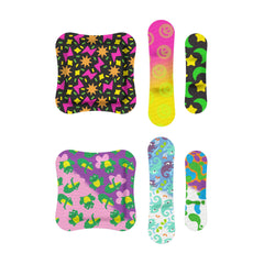 Welly bandage refill color-change patterns for playful use.