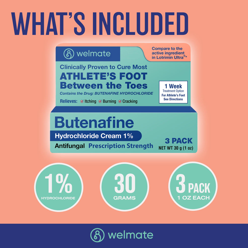 Close-up of Welmate label showing fragrance-free and dye-free formula