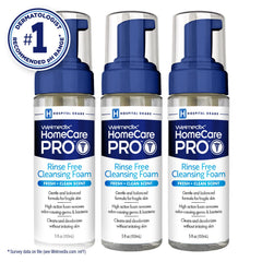 Welmedix No Rinse Cleansing Foam pump in action for easy application