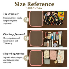 WELPIRT small clear zipper pouch C ideal for pens, cords, and tiny essentials.