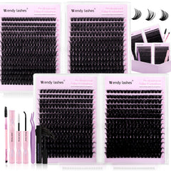 Wendy Lashes 980pcs clusters kit for at-home salon-quality lash looks