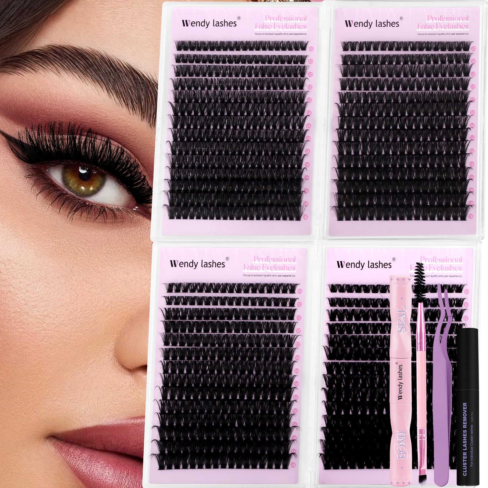 Wendy Lashes bond remover and precision tweezers for safe removal