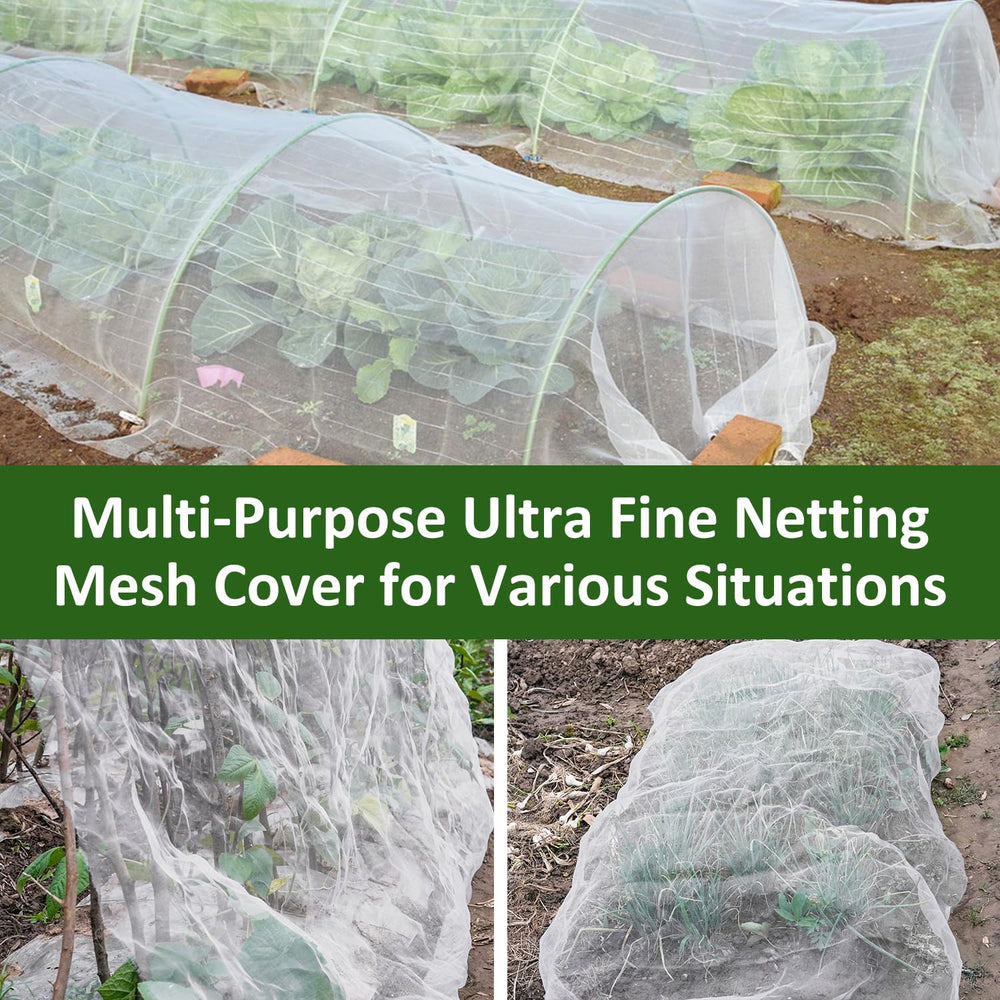 WenTao easy install garden netting draped over plants for quick protection.