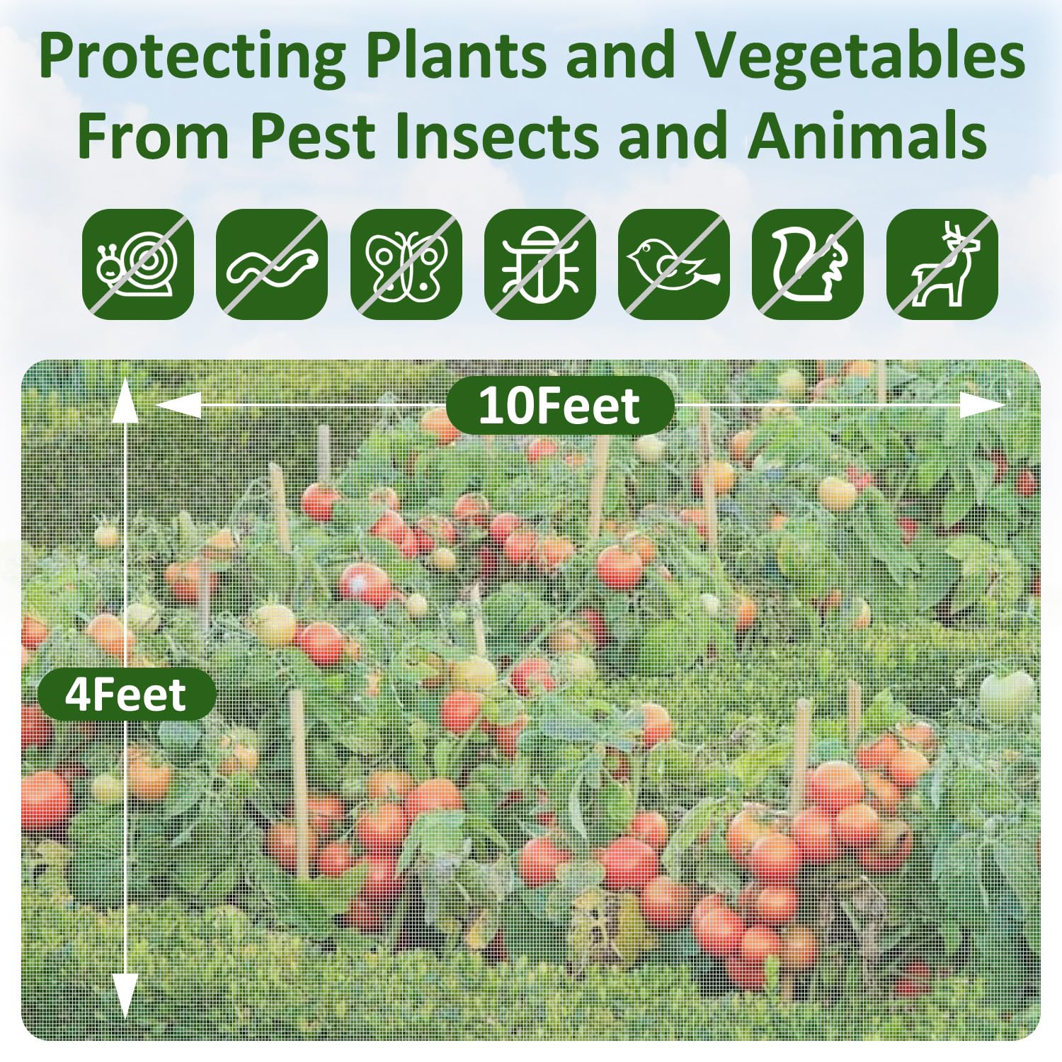 WenTao pest barrier plant netting protects flowers from insects and birds.