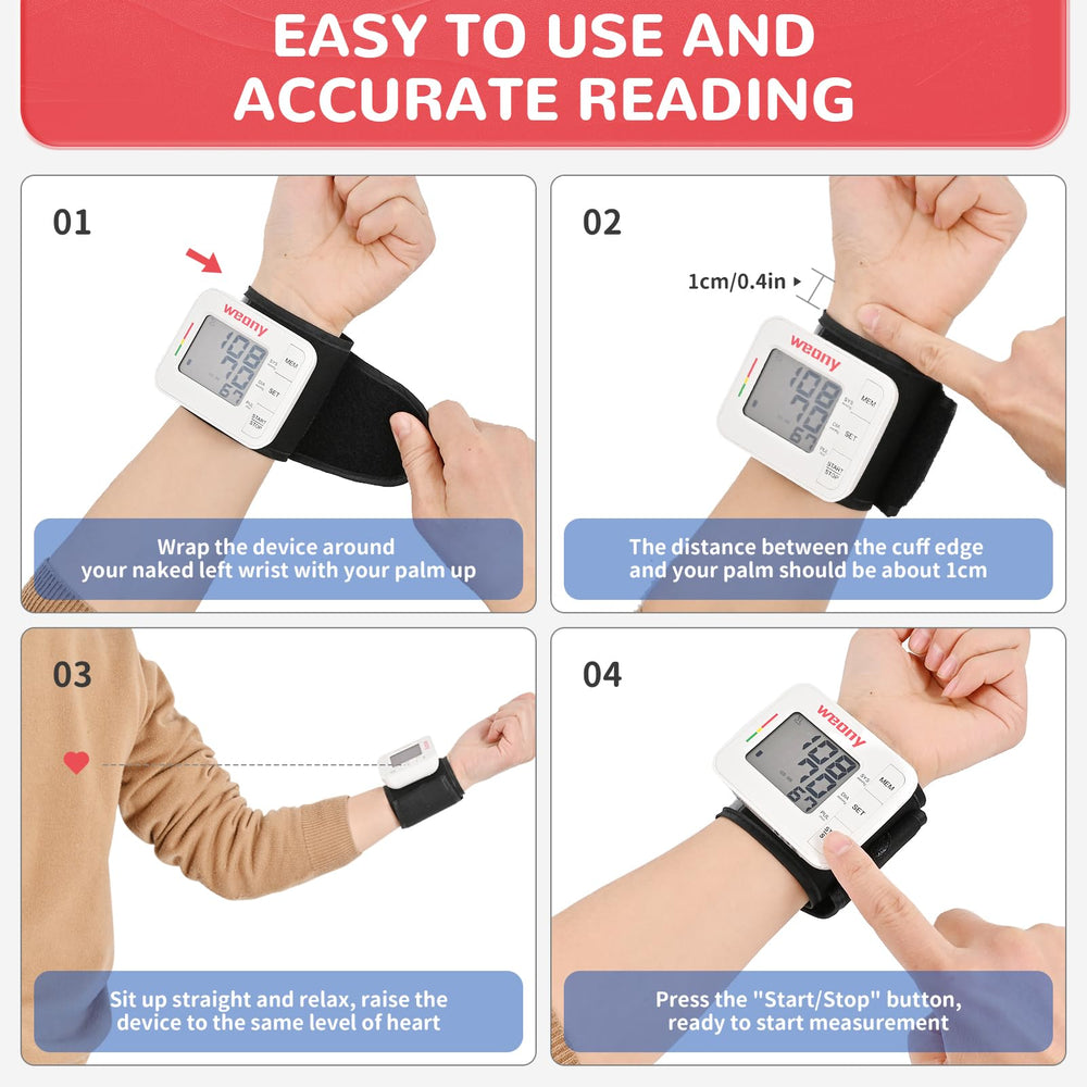 WEONY carrying case included for travel-friendly health monitoring.