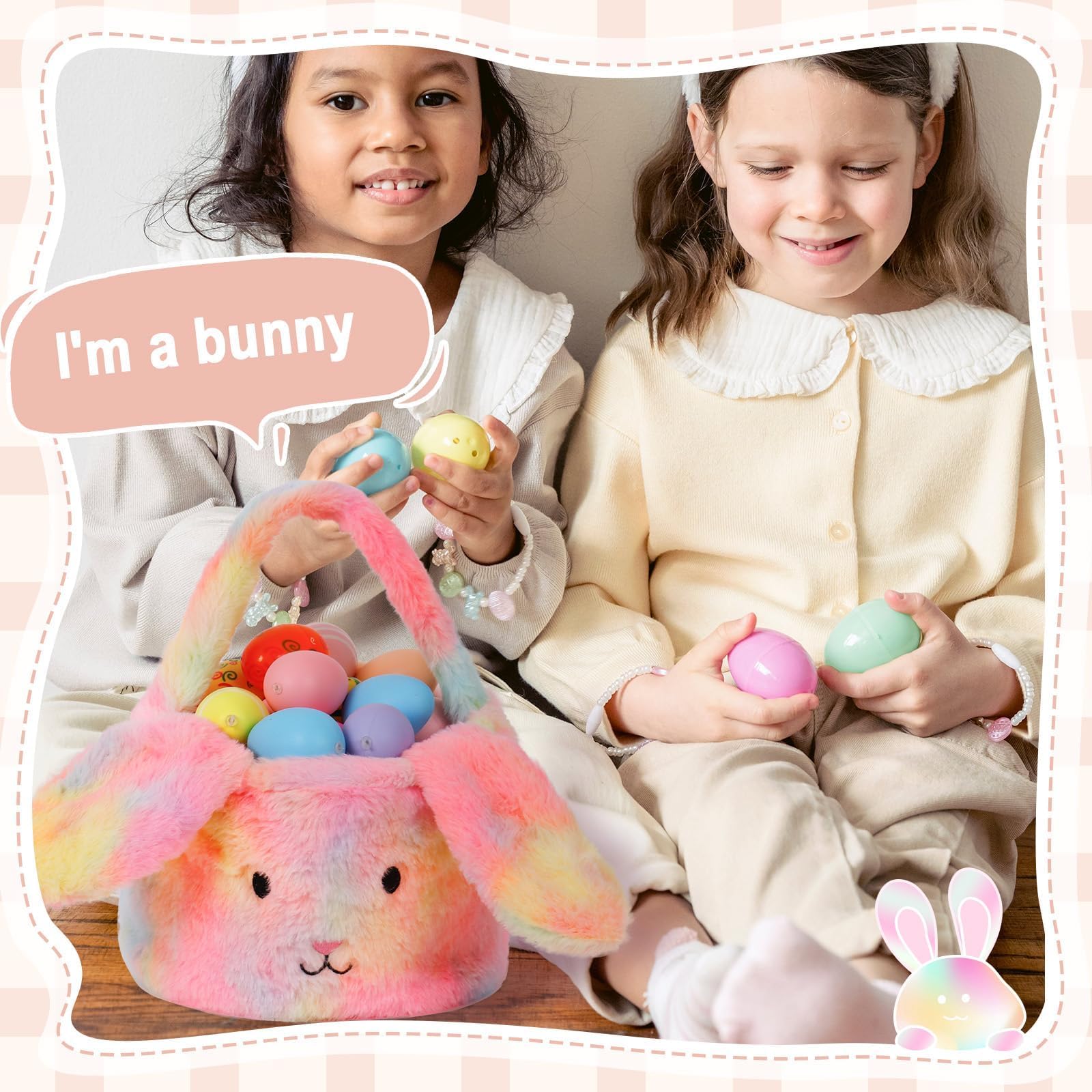 Wepop plush storage basket suitable for toys and laundry organization