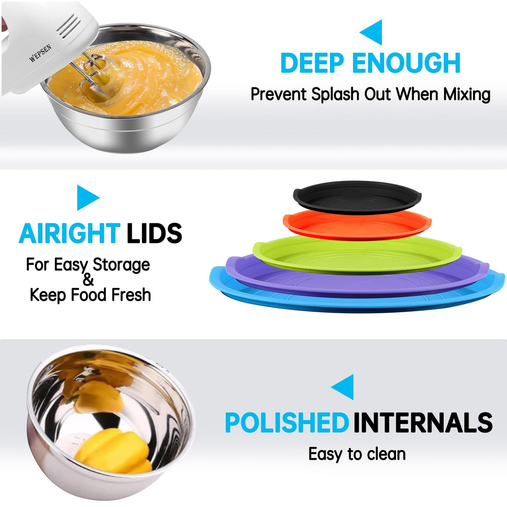 WEPSEN airtight lids keep foods fresh and portable for on-the-go meals.