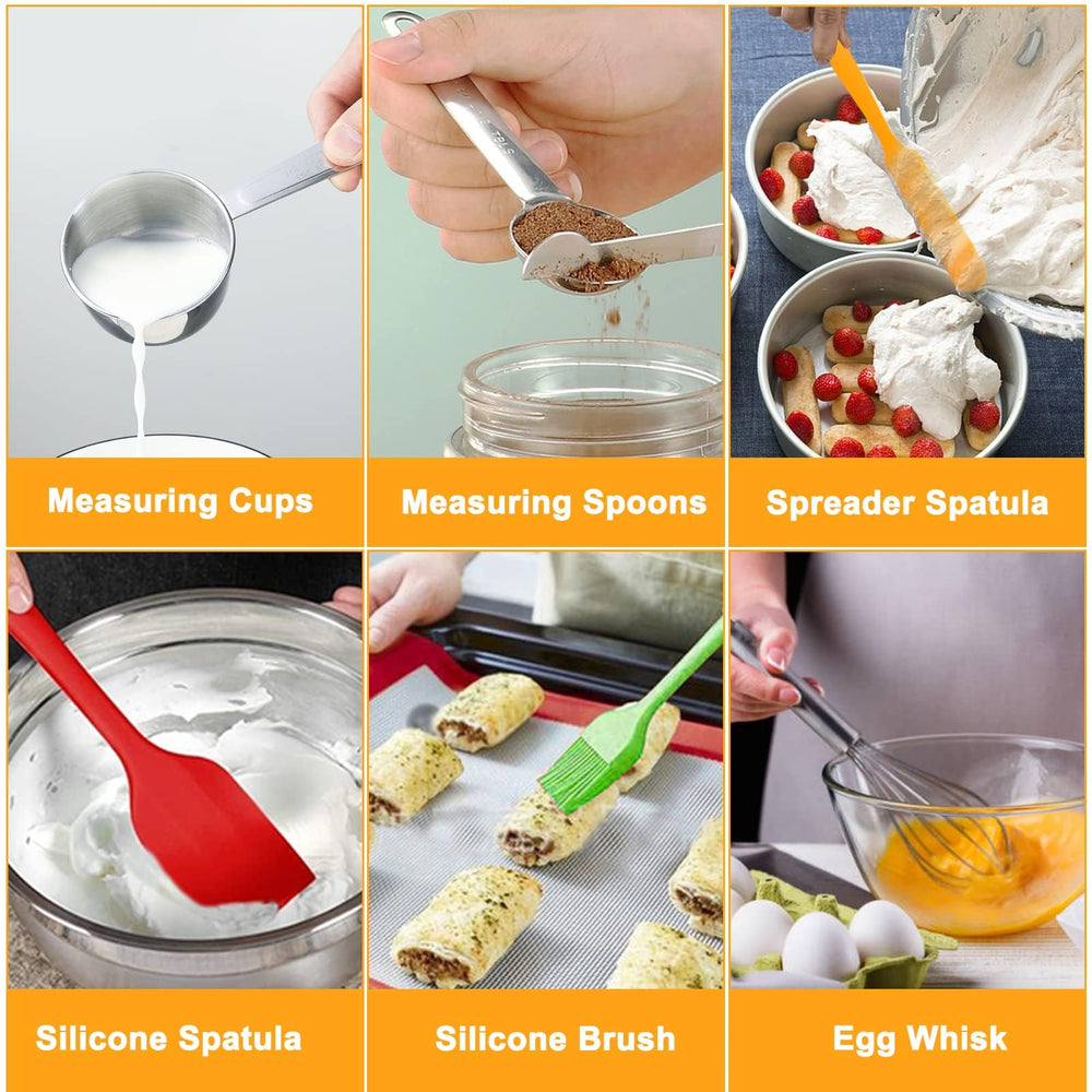 WEPSEN measuring cups and spoons ensure precise ingredient measurement.