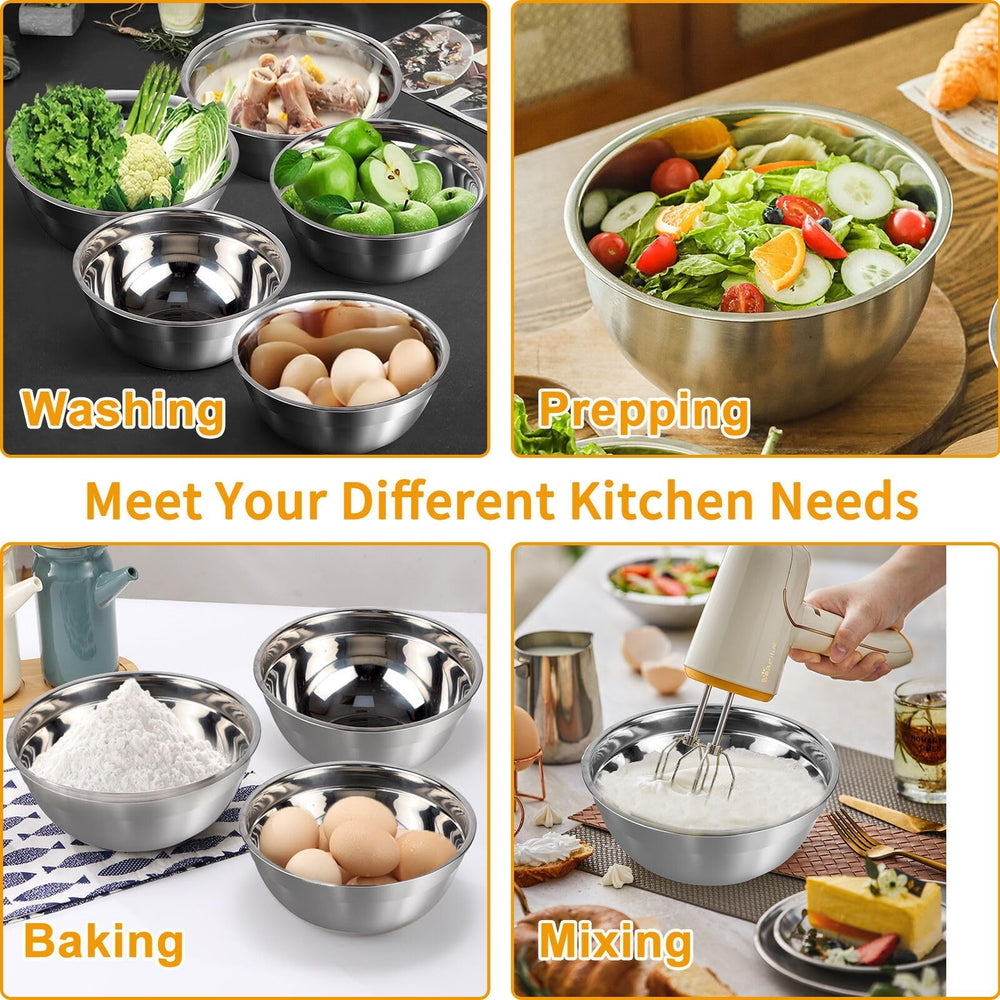 WEPSEN nesting bowls save space and organize kitchen prep tools.