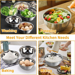 WEPSEN nesting bowls save space and organize kitchen prep tools.