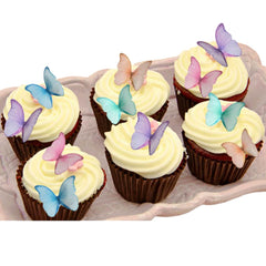 Weraru butterfly wafer topper creates a subtle 3D fold on cake.