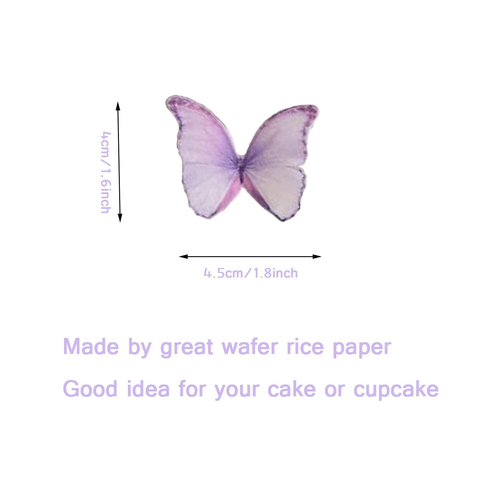 Weraru edible butterfly toppers add mixed-color charm to desserts.