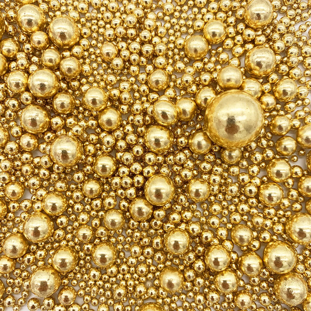 Weraru gold pearl sugar sprinkles bottle adds sparkling decoration to celebrations.