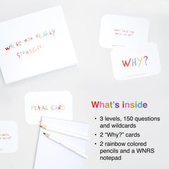 WE'RE NOT REALLY STRANGERS Kids Edition wildcards invite spontaneous prompts during play.