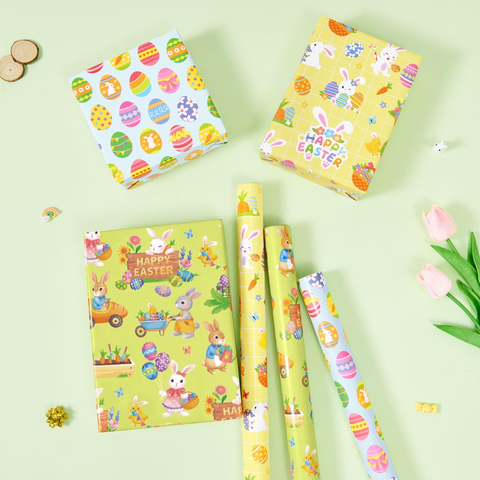 WERNNSAI Easter wrap with smooth surface for easy gifting.