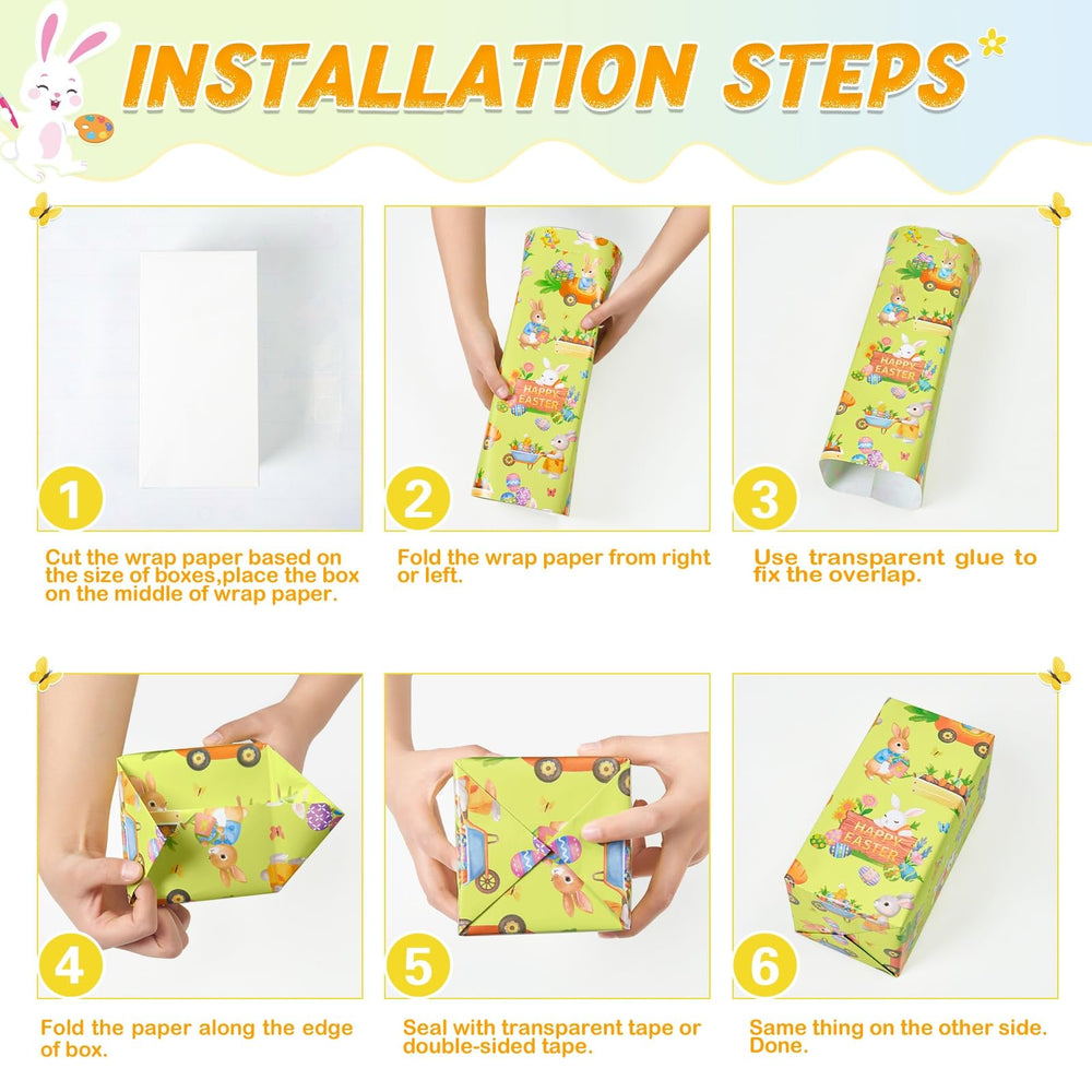 WERNNSAI three-roll Easter wrap set ready for gifting.