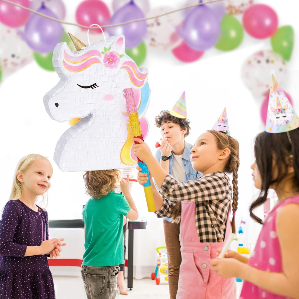 WERNNSAI Unicorn Piñata living room decor, whimsical accent for any space.