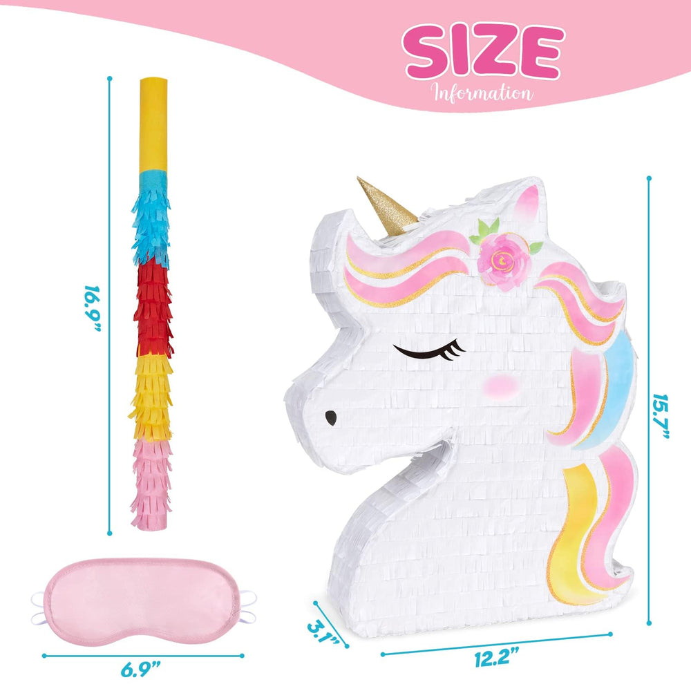 WERNNSAI Unicorn Piñata sticker detail, eye-catching design for festive celebrations.