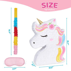 WERNNSAI Unicorn Piñata sticker detail, eye-catching design for festive celebrations.