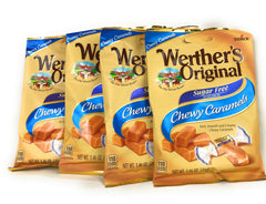 Werther's Original sugar-free chewy caramels bag, ideal for snacking on the go or sharing at gatherings