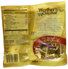 Werther's Original sugar-free hard candies 3-pack back view, compact and shareable
