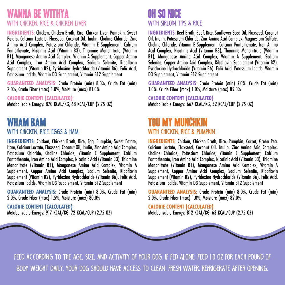 Weruva B.F.F. We Be Jammin' cup features rice and broth for easy digestion.