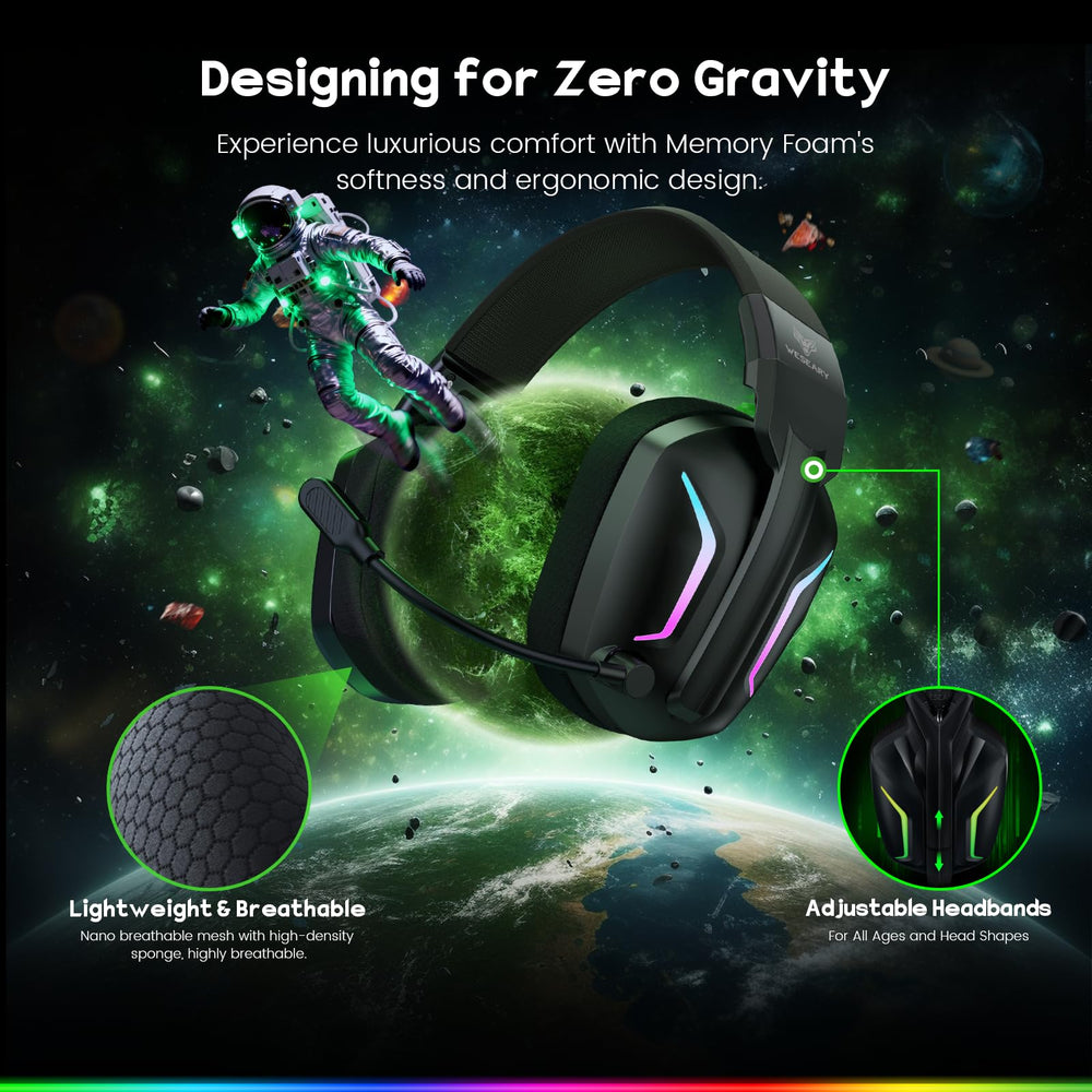 WESEARY comfort earcups and adjustable headband for long sessions