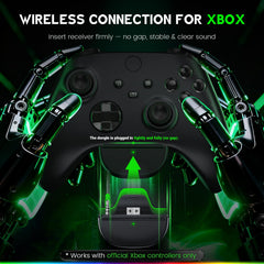 WESEARY wireless dongle connected to console enabling ultra-low latency play.