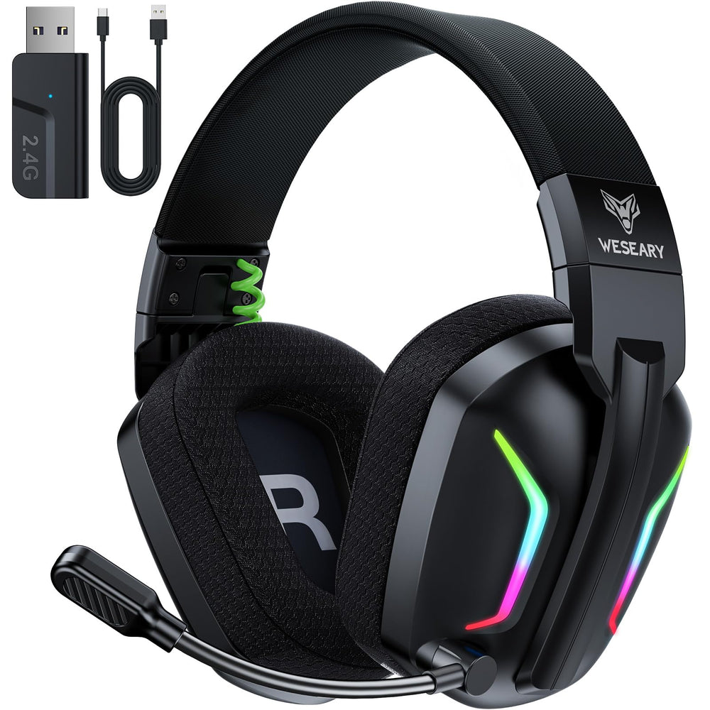 WESEARY wireless headset with epic sound for immersive gaming.
