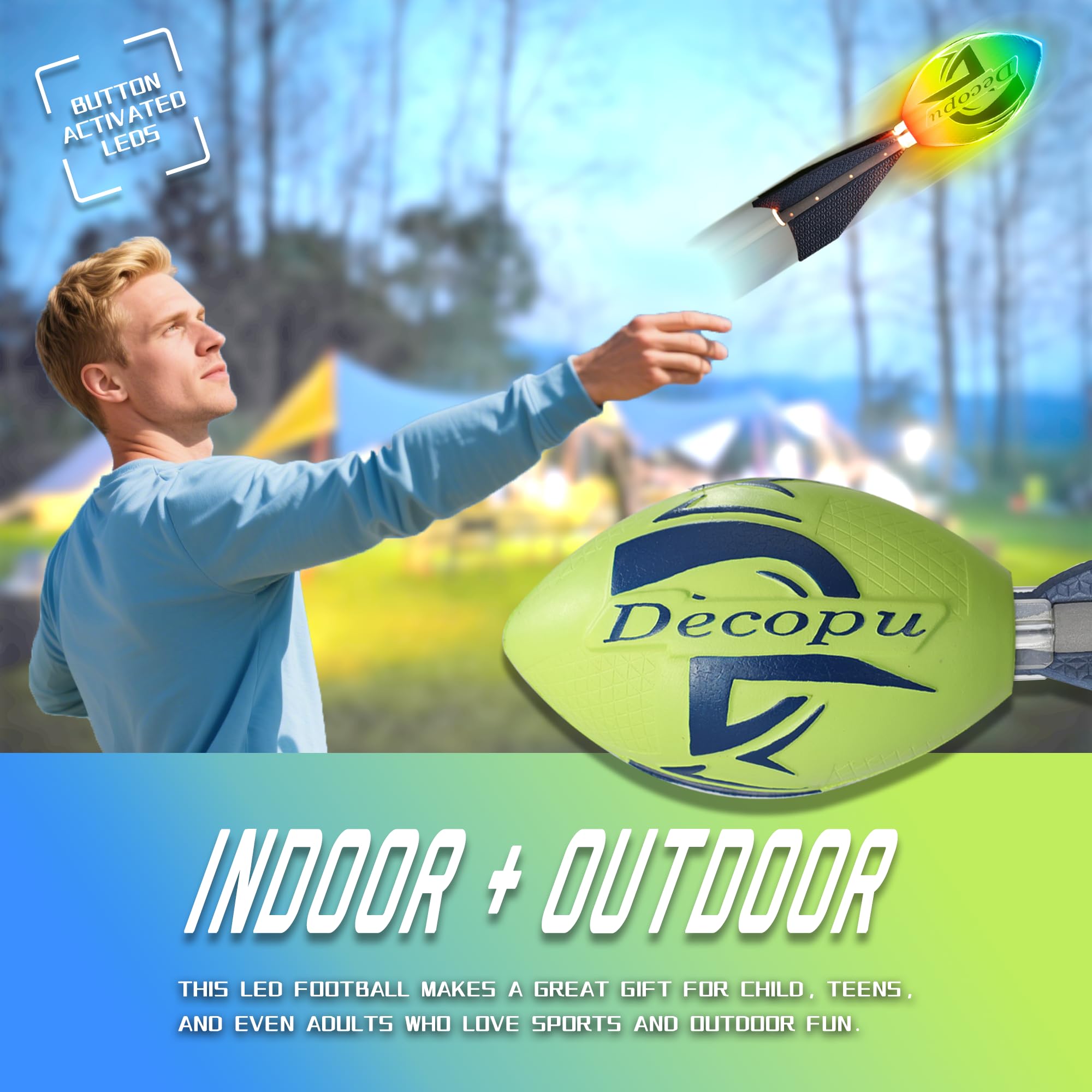 Weselon color-changing LED football with dynamic visual effects.