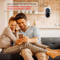 WESHLGD compact CO detector with a large LCD screen for night visibility.