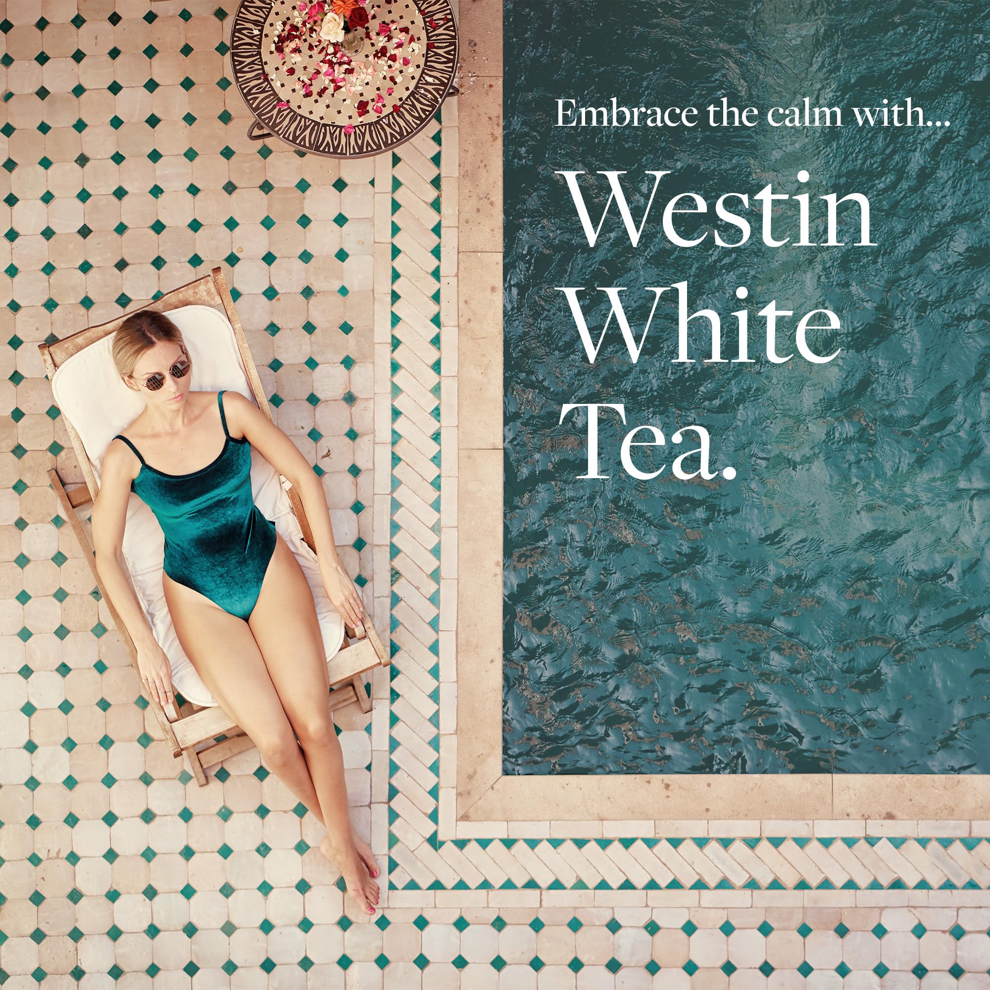 Westin White Tea Aloe applied on hands and body for moisture.