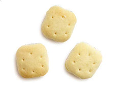 Close-up of Westminster Oyster Crackers showing crisp texture and light bite.