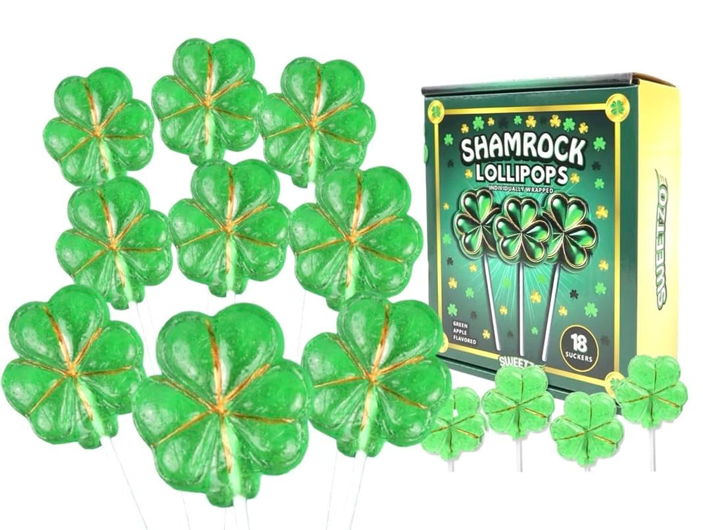 Westmon Works green apple flavored lollipops for festive snacking.