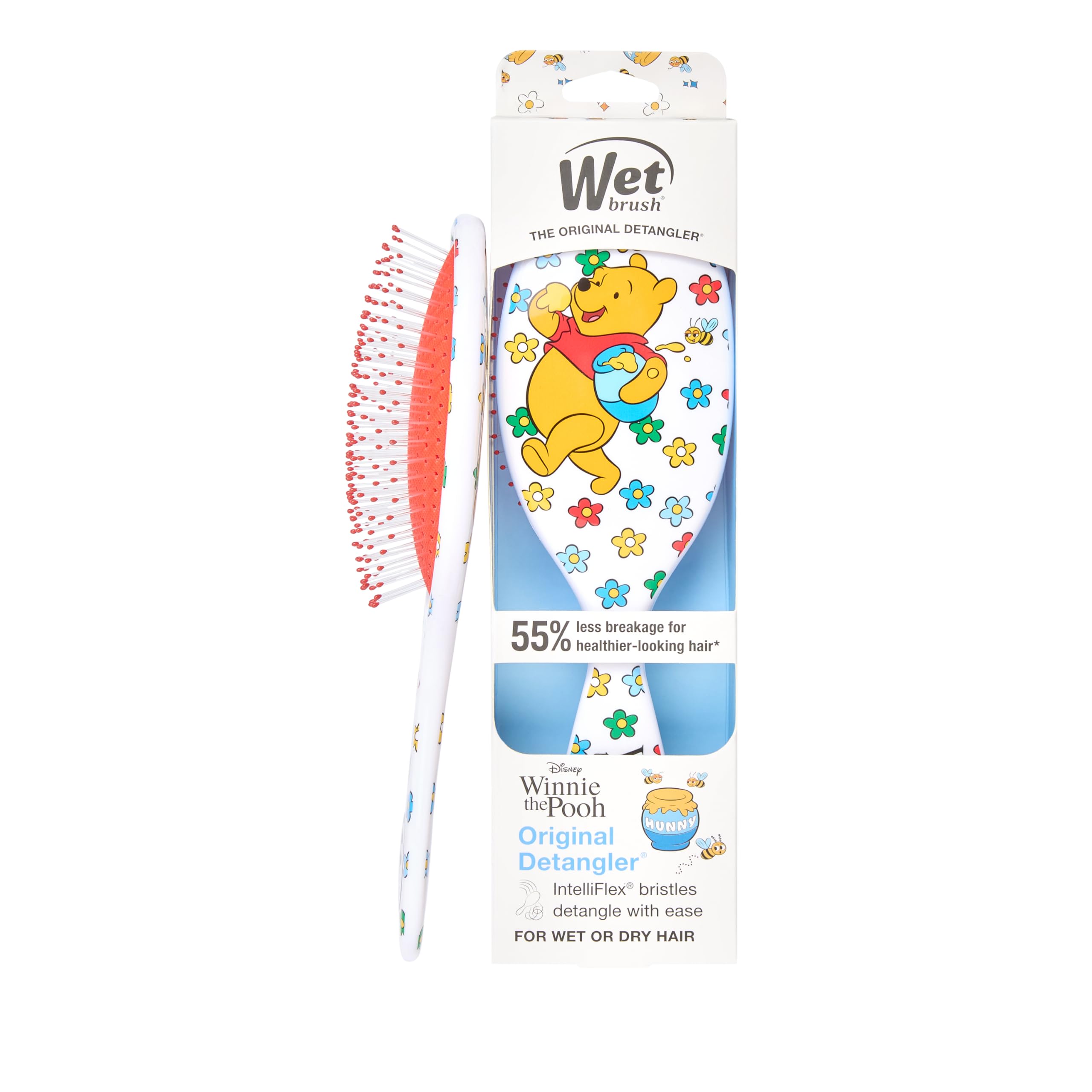 Wet Brush Winnie the Pooh Original Detangler with ergonomic grip for gentle detangling.