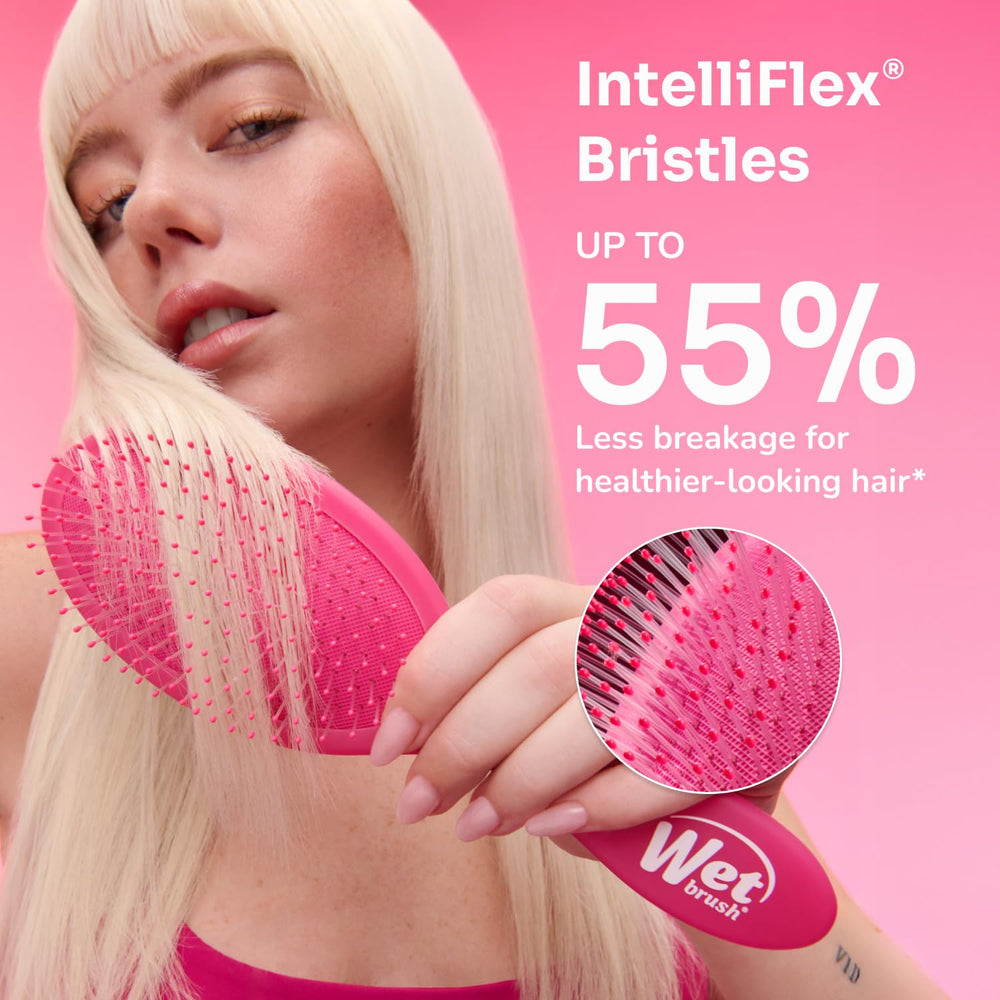 Wet Brush Winnie the Pooh use on dry hair promotes smooth detangling.
