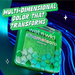 wet n wild Chameleon Chrome color-shift pigments create dynamic hues