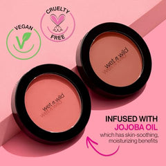 wet n wild Color Icon Blush Naked Brown blend-on cheek for seamless finish.