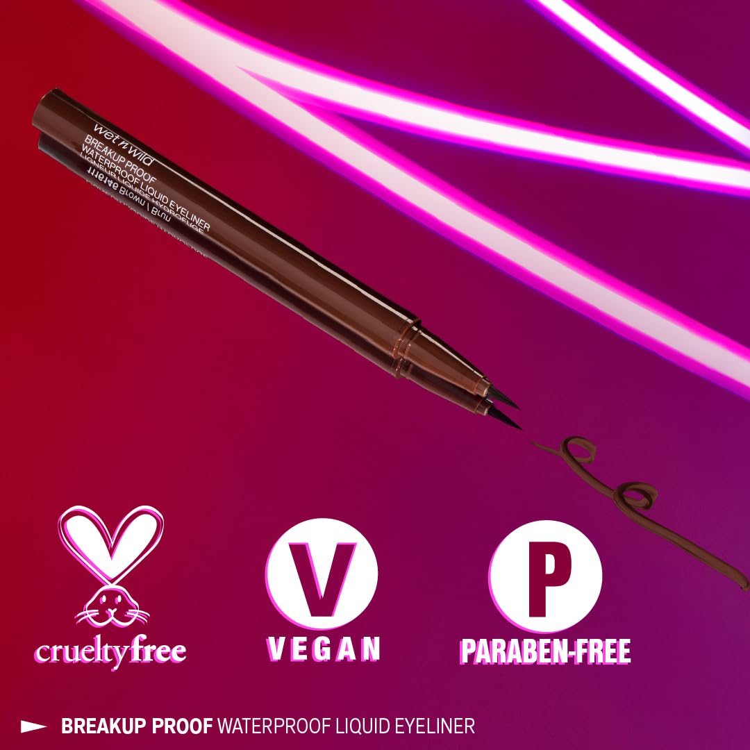wet n wild Mega Last Breakup Proof Liquid Eyeliner long-wear bottle design and cap