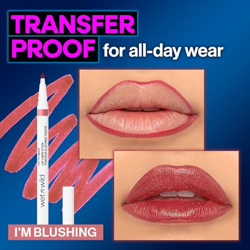 wet n wild Perfect Pout lip liner stain transfer-proof formula keeps color on lips
