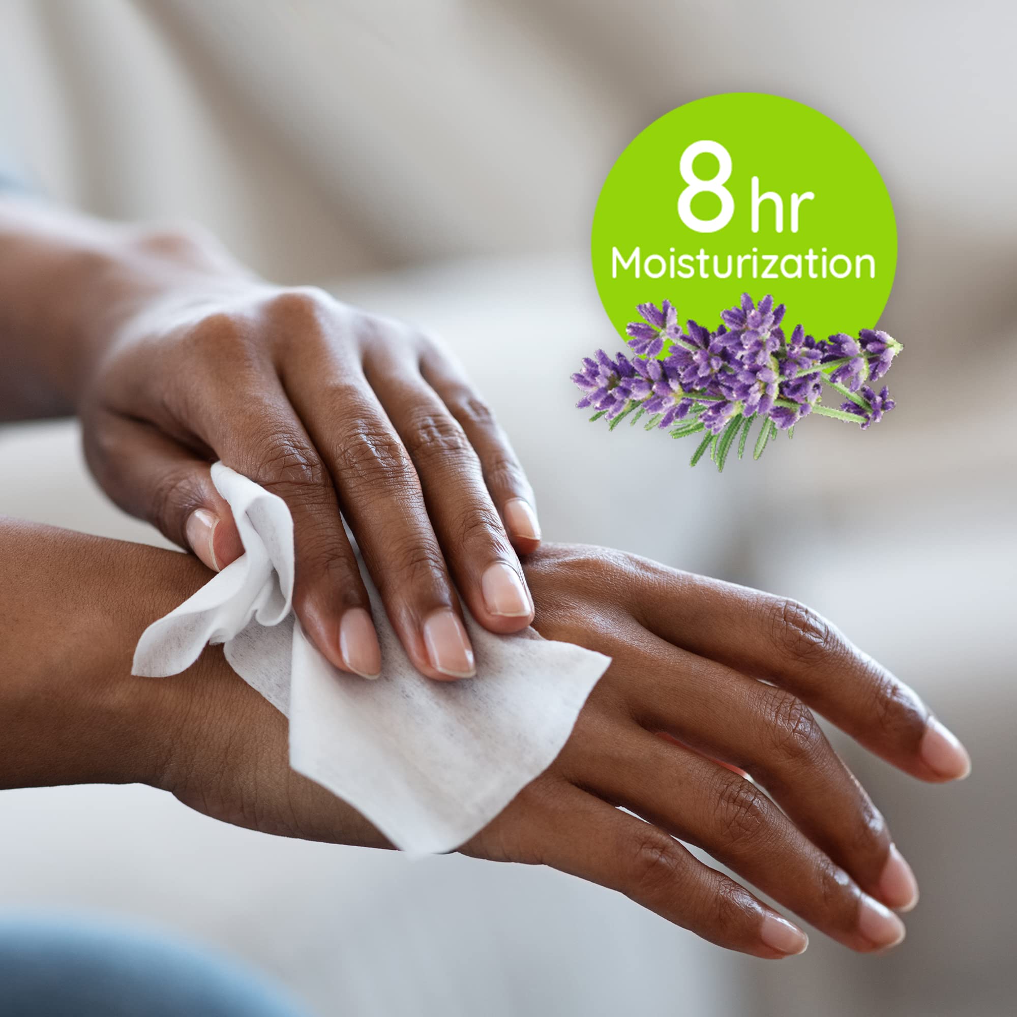 Wet Ones lavender wipes shown in car or bag for messes