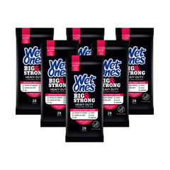 Wet Ones Big & Strong pack shot showing a convenient travel pouch