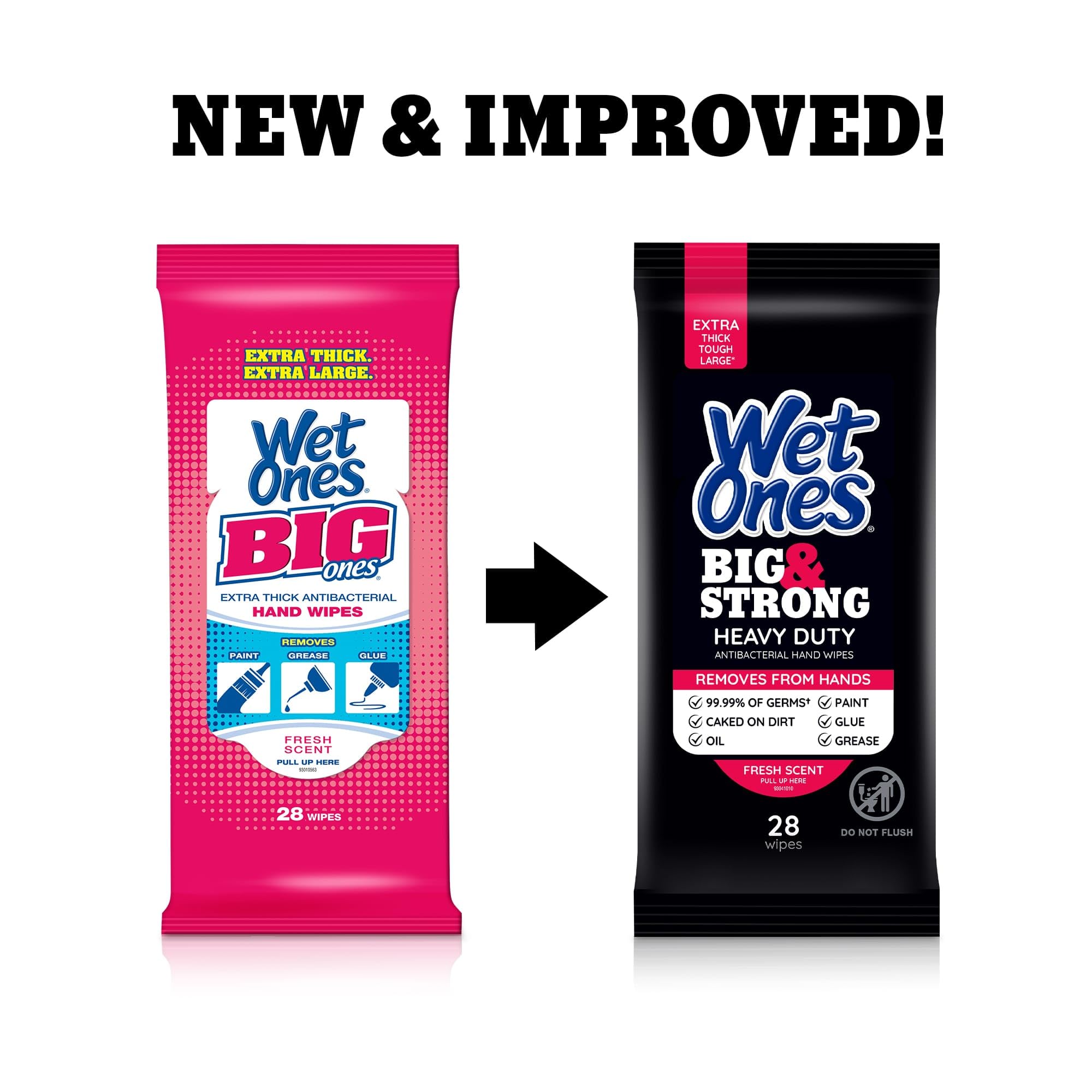 Wet Ones Big & Strong TSA travel-friendly wipes for easy packing
