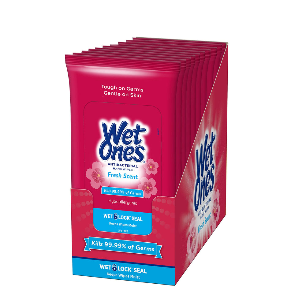 Wet Ones Fresh Scent Wipes Pack for on-the-go cleaning and germ protection