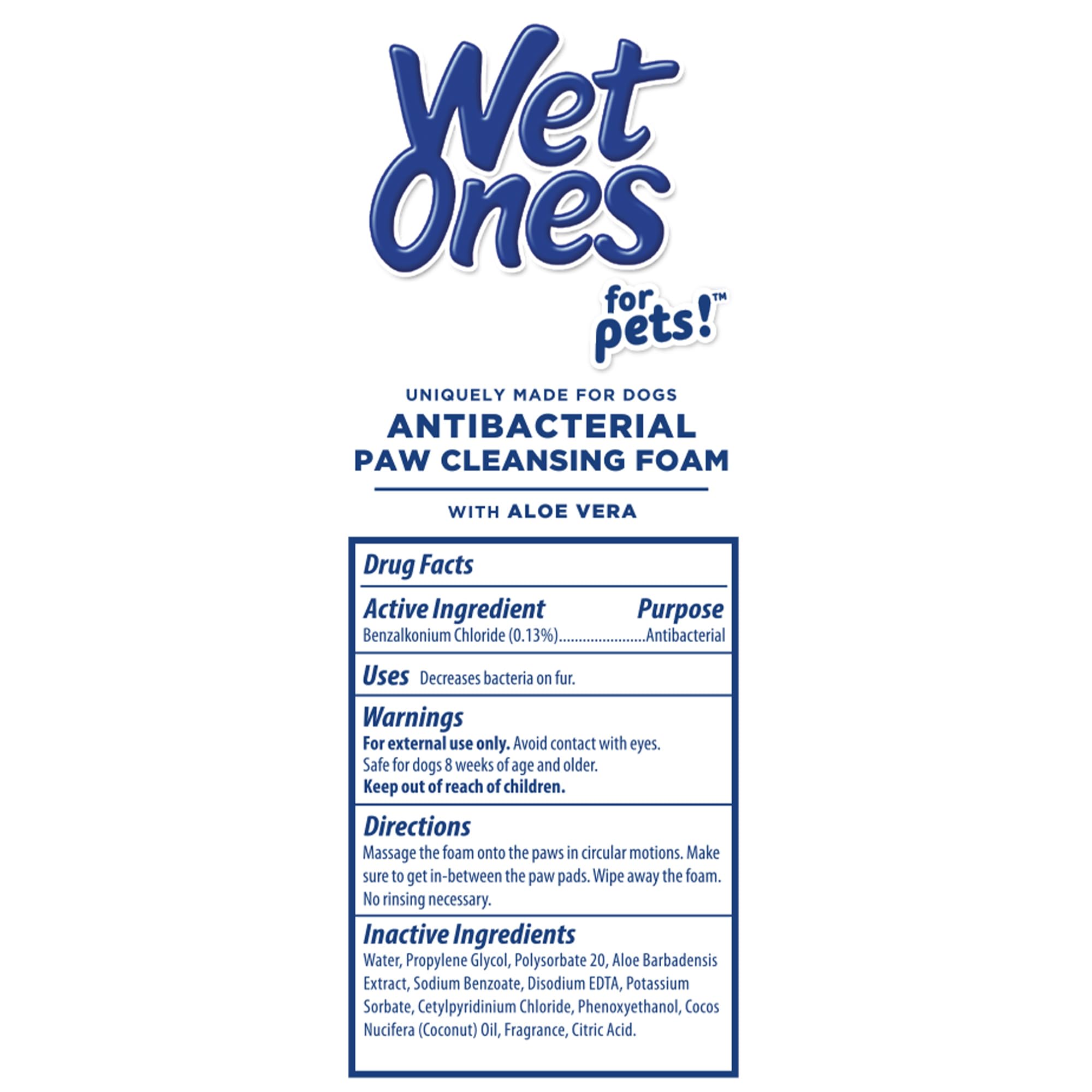 Wet Ones antibacterial formula kills germs on contact for paw care
